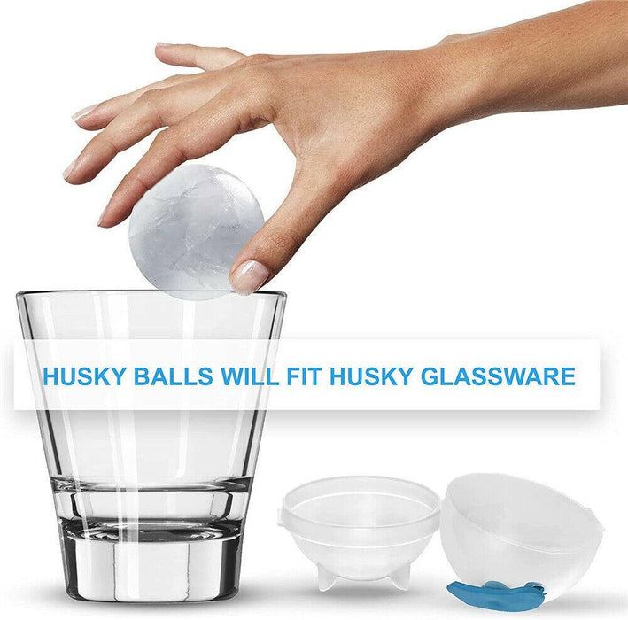 4 Pcs Ice Ball Maker Mould with Silicone Cover Plastic 5.5 x 6cm