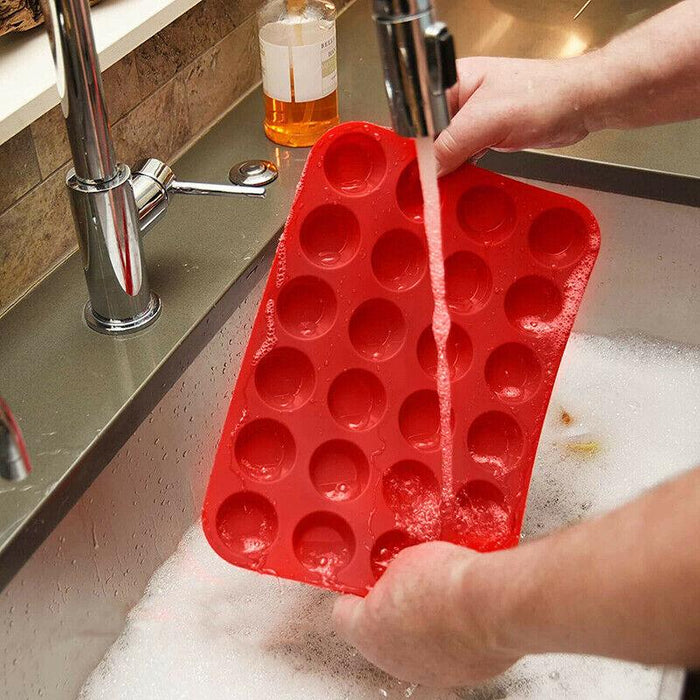 24 Cavity Silicone Baking Mold Mini Cupcake Muffin Tray