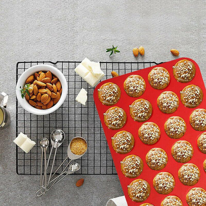 24 Cavity Silicone Baking Mold Mini Cupcake Muffin Tray