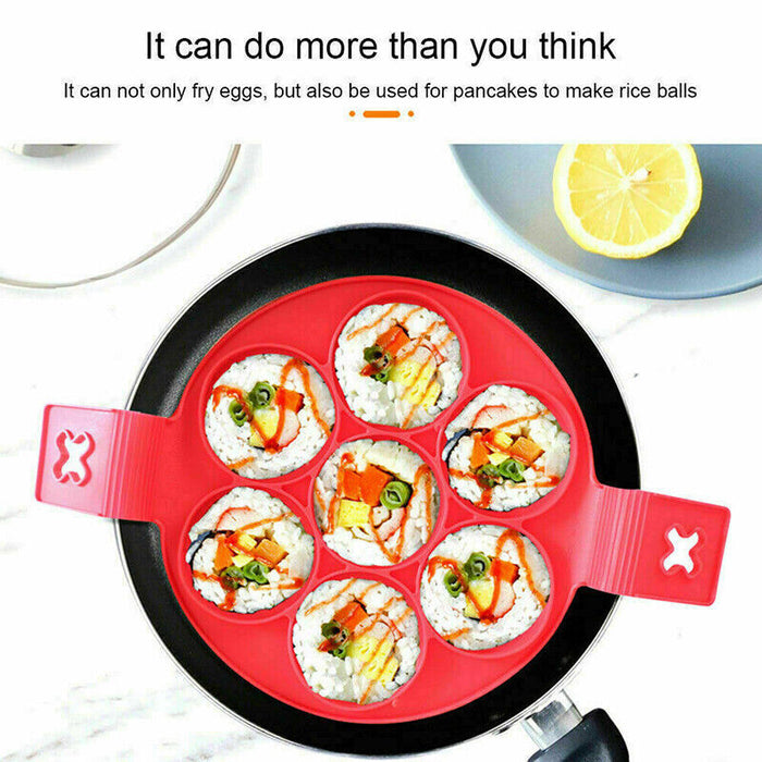 Nonstick Silicone Pancake Ring Maker Red 385 mm Anti-Hot