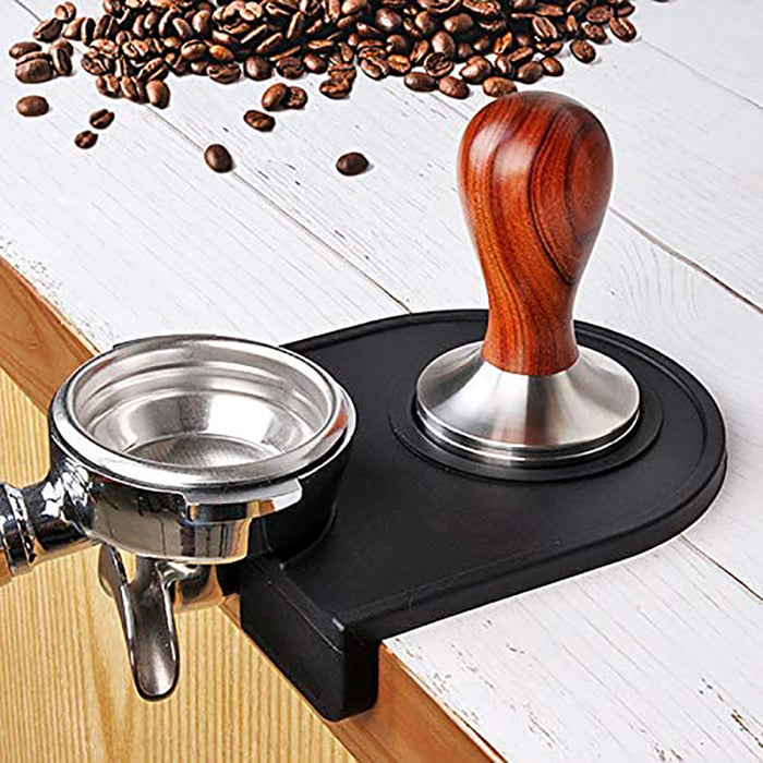 Coffee Tamper Silicone Corner Mat Food-Grade BPA Free 14 x 12.5 cm