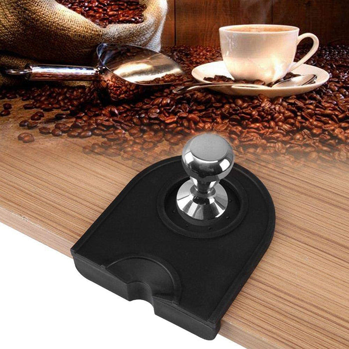 Coffee Tamper Silicone Corner Mat Food-Grade BPA Free 14 x 12.5 cm