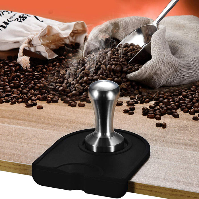 Coffee Tamper Silicone Corner Mat Food-Grade BPA Free 14 x 12.5 cm