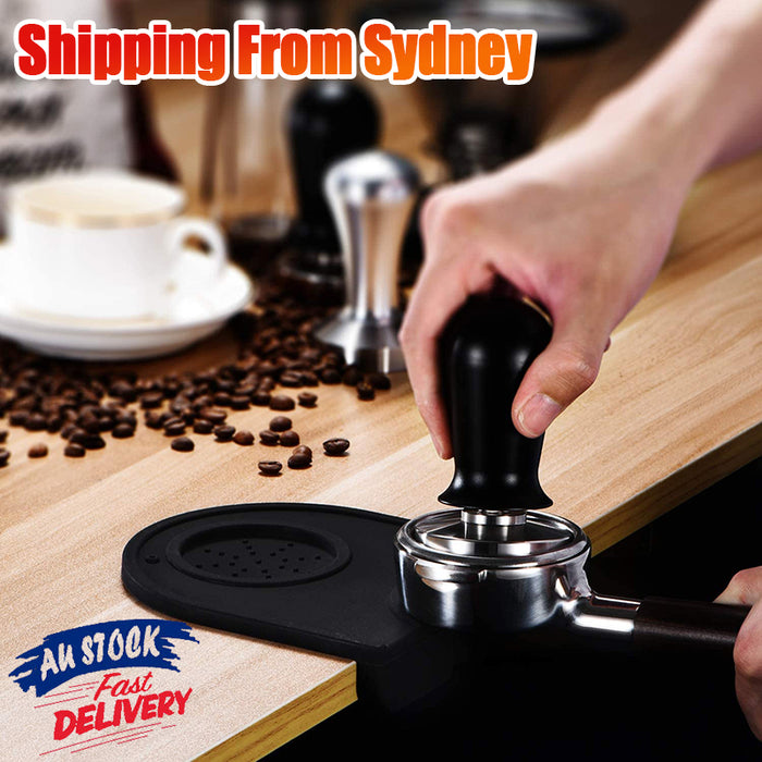 Coffee Tamper Silicone Corner Mat Food-Grade BPA Free 14 x 12.5 cm