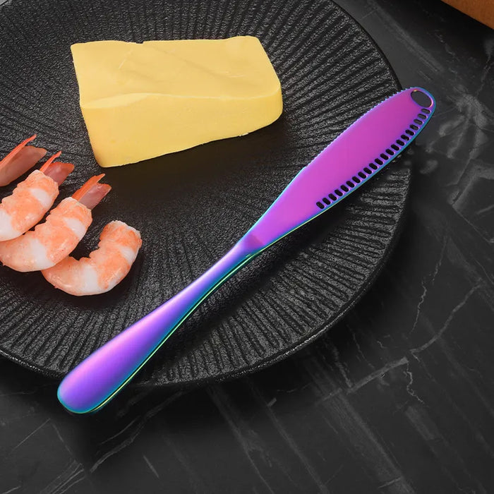 Stainless Steel Butter Knife Serrated Slotted Spreader 20.5cm