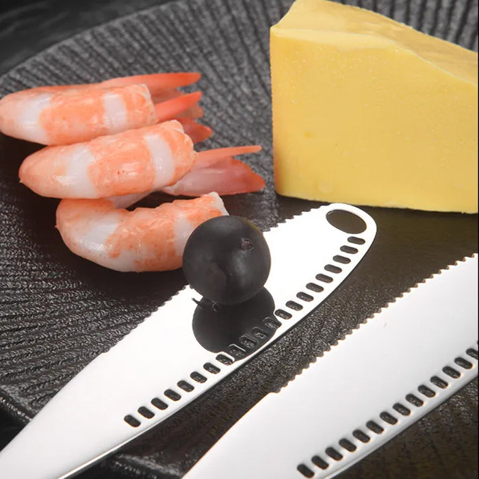 Stainless Steel Butter Knife Serrated Slotted Spreader 20.5cm