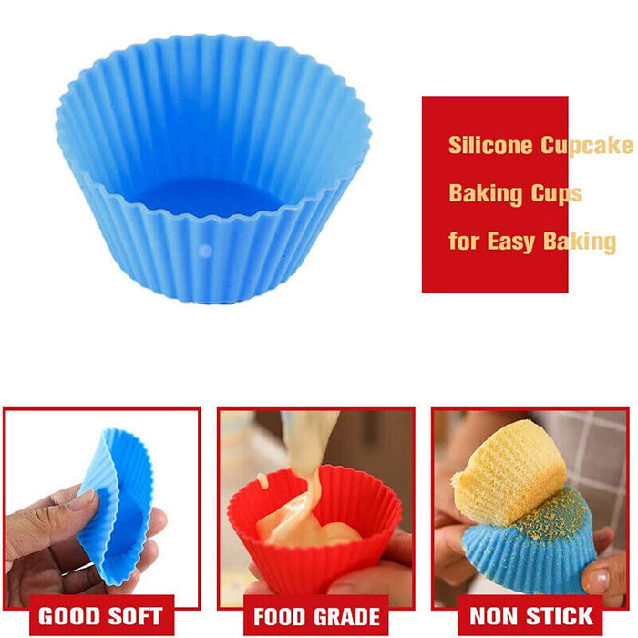 20 Pcs Silicone Cupcake Molds Round Cake Baking Mould Muffin Cup