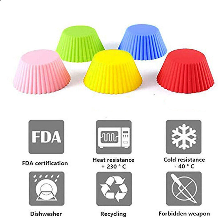 20 Pcs Silicone Cupcake Molds Round Cake Baking Mould Muffin Cup