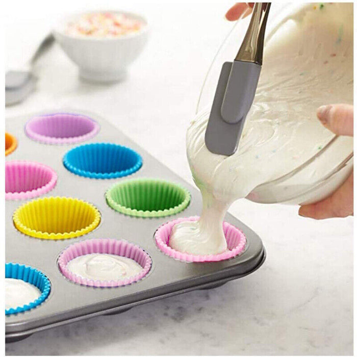 20 Pcs Silicone Cupcake Molds Round Cake Baking Mould Muffin Cup