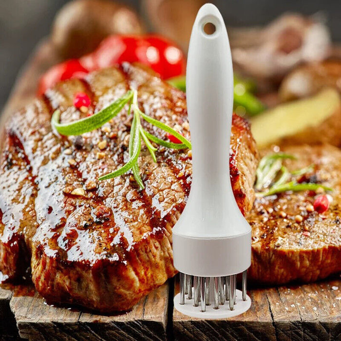 Stainless Steel Meat Tenderizer Needle Tool with Safety Lock
