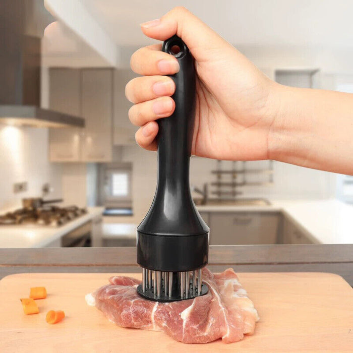 Stainless Steel Meat Tenderizer Needle Tool with Safety Lock
