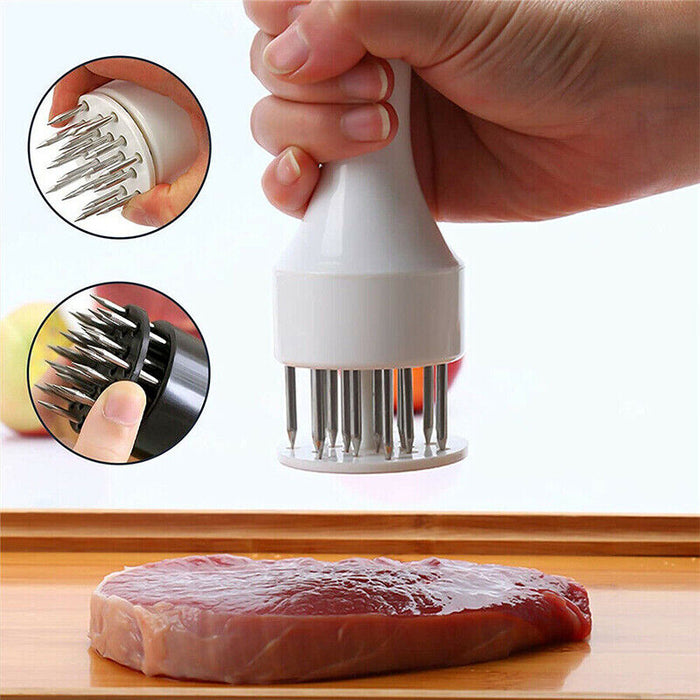 Stainless Steel Meat Tenderizer Needle Tool with Safety Lock