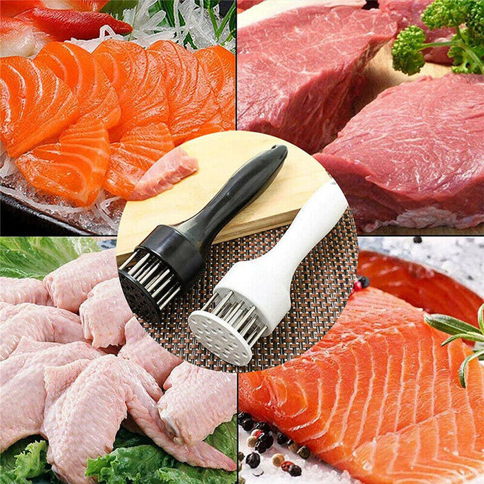 Stainless Steel Meat Tenderizer Needle Tool with Safety Lock