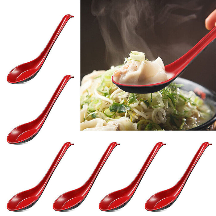 10pcs Soup Ramen Spoons, Asian Utensils