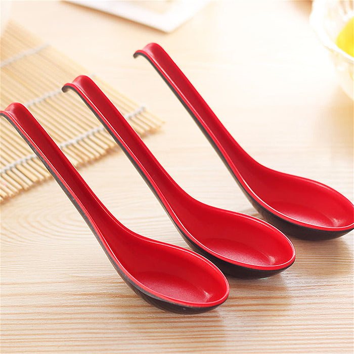 10pcs Soup Ramen Spoons, Asian Utensils