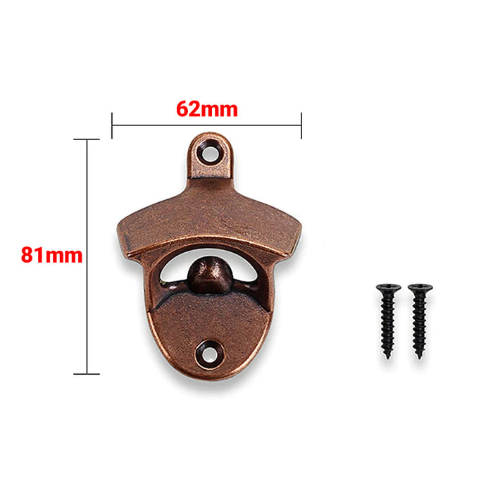 10 Pcs Wall-Mounted Beer Bottle Openers Zinc Alloy Retro