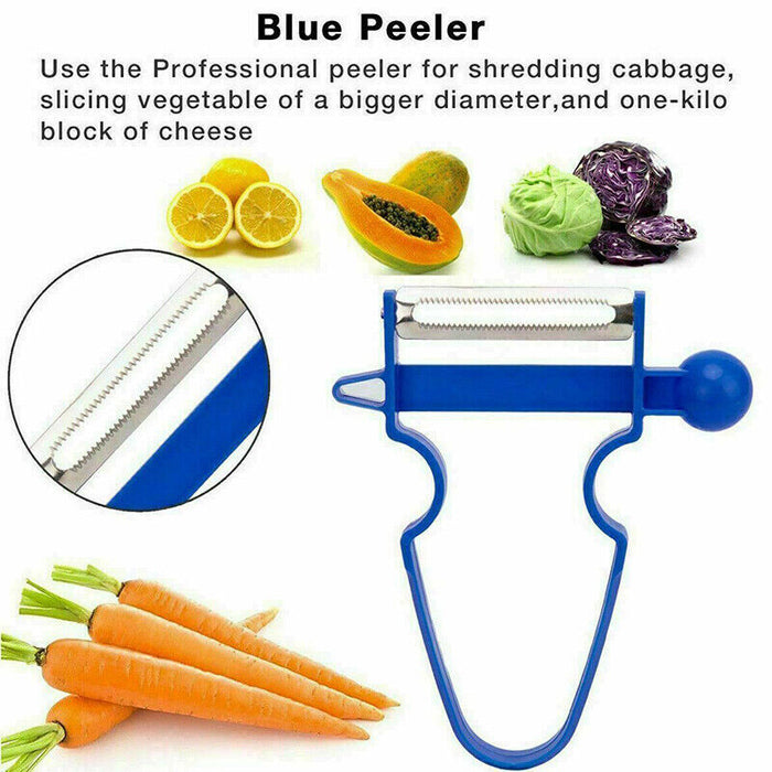 3 Pcs Vegetable Peeler Set with 304 Steel Blades Julienne