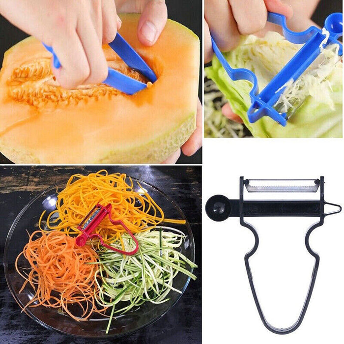 3 Pcs Vegetable Peeler Set with 304 Steel Blades Julienne