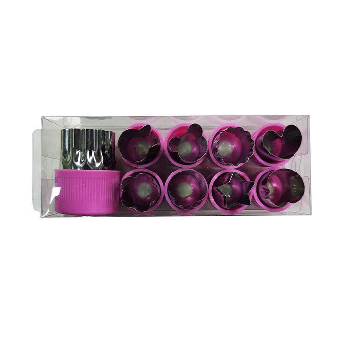 Kids Food Mould Set Stainless Steel with ABS Covers Purple