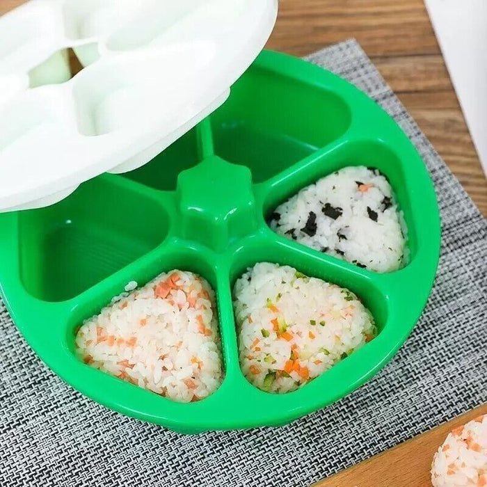 6-Hole Triangular Sushi Rice Ball Mould Food-Grade PP