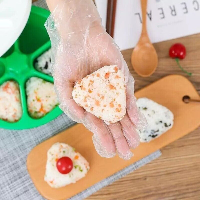 6-Hole Triangular Sushi Rice Ball Mould Food-Grade PP