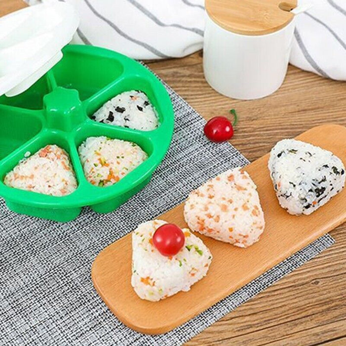 6-Hole Triangular Sushi Rice Ball Mould Food-Grade PP
