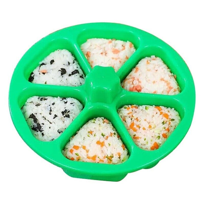 6-Hole Triangular Sushi Rice Ball Mould Food-Grade PP