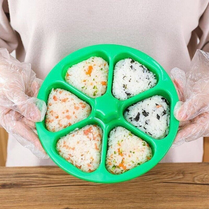 6-Hole Triangular Sushi Rice Ball Mould Food-Grade PP