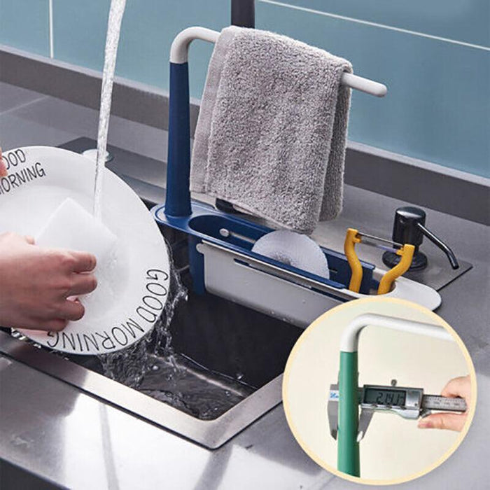 Telescopic Sink Rack Holder Expandable Storage Drain Basket