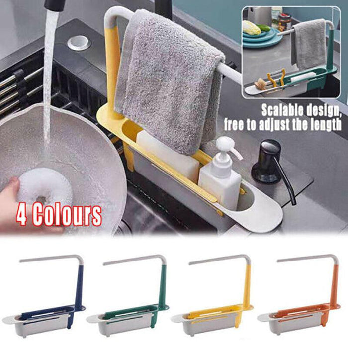 Telescopic Sink Rack Holder Expandable Storage Drain Basket