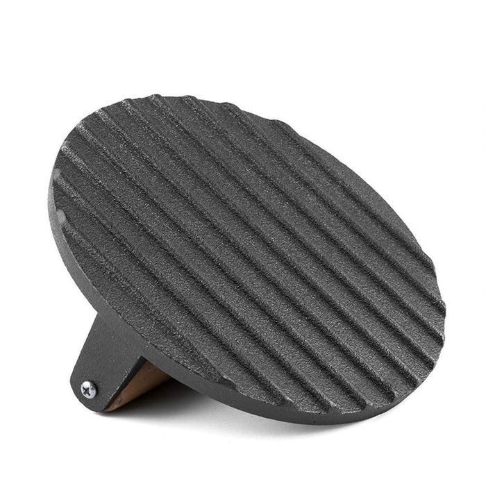 Cast Iron Burger Press with Wooden Handle, Even Heat Distribution for Searing