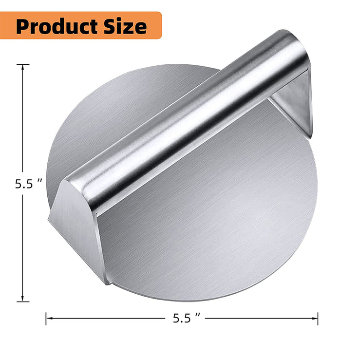Stainless Steel Burger Press, Nonstick Grill Press for Patties, 14cm
