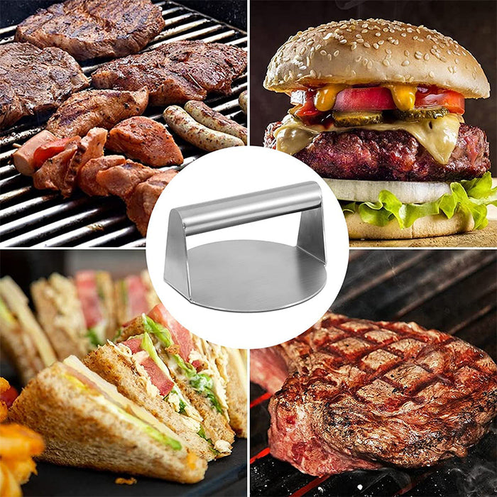 Stainless Steel Burger Press, Nonstick Grill Press for Patties, 14cm