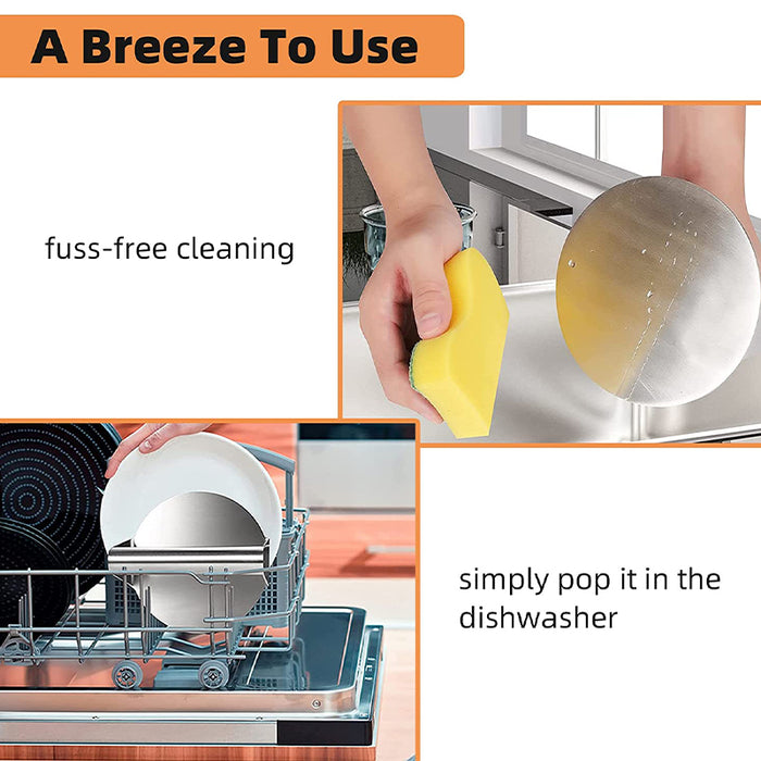 Stainless Steel Burger Press, Nonstick Grill Press for Patties, 14cm