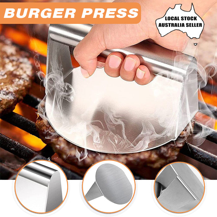Stainless Steel Burger Press, Nonstick Grill Press for Patties, 14cm