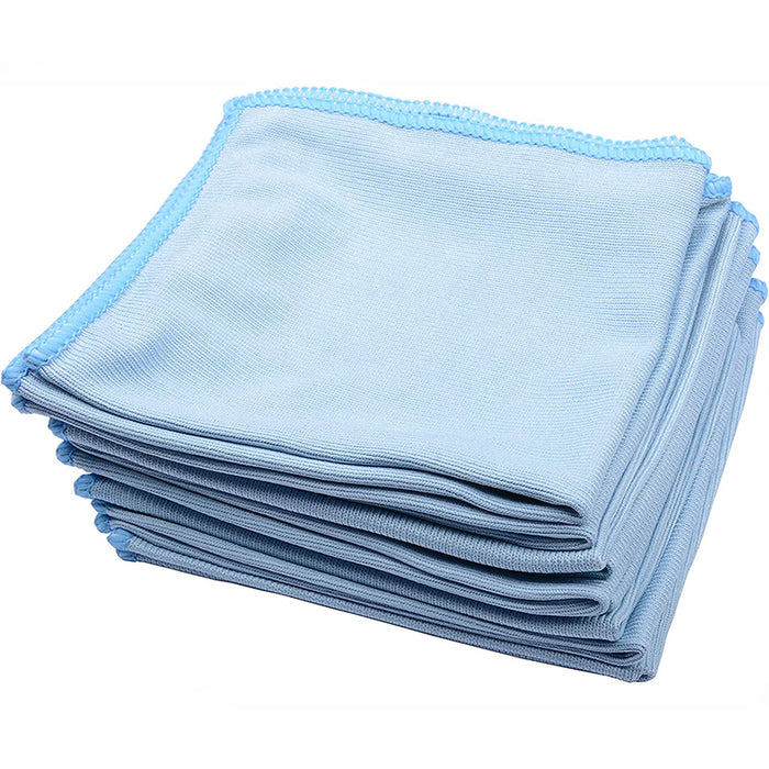 Microfiber Glass Cleaning Towels, Streak-Free for Windows, Screens, Lenses, 40x40cm