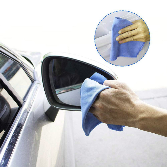 Microfiber Glass Cleaning Towels, Streak-Free for Windows, Screens, Lenses, 40x40cm