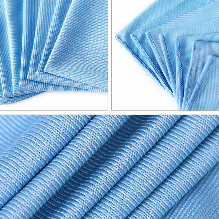 Microfiber Glass Cleaning Towels, Streak-Free for Windows, Screens, Lenses, 40x40cm