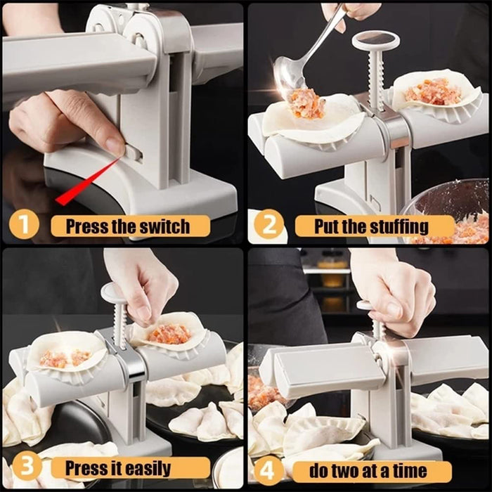 Double Head Automatic Dumpling Maker Mould Stainless Steel Press Tool