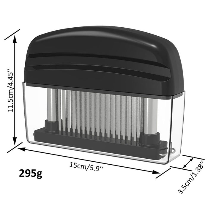 48 Blade Meat Tenderizer Tool with Safety Cover Black