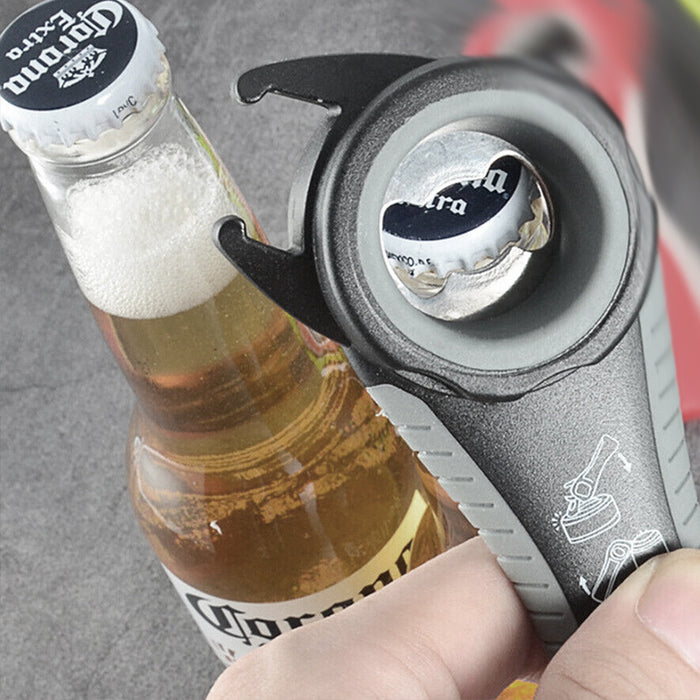 5-in-1 Manual Jar And Bottle Opener with Non-Slip Handle