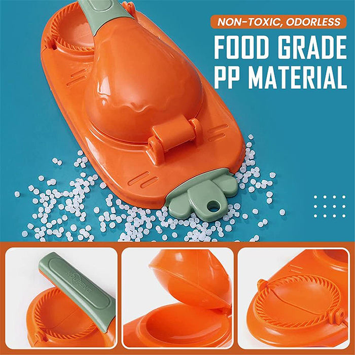 Food Grade PP Dumpling Press with 2 in 1 Dough Mould White