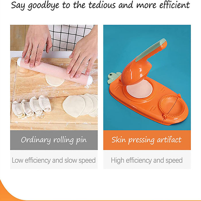 Food Grade PP Dumpling Press with 2 in 1 Dough Mould White