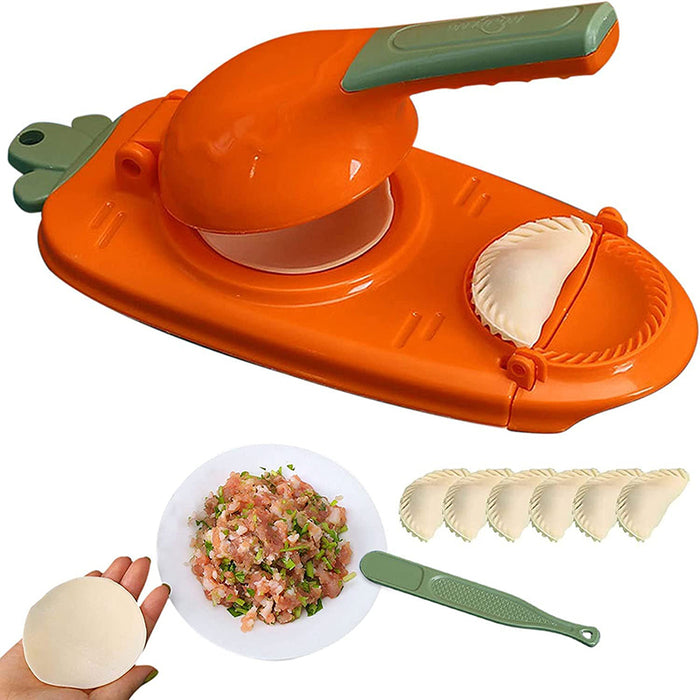 Food Grade PP Dumpling Press with 2 in 1 Dough Mould White