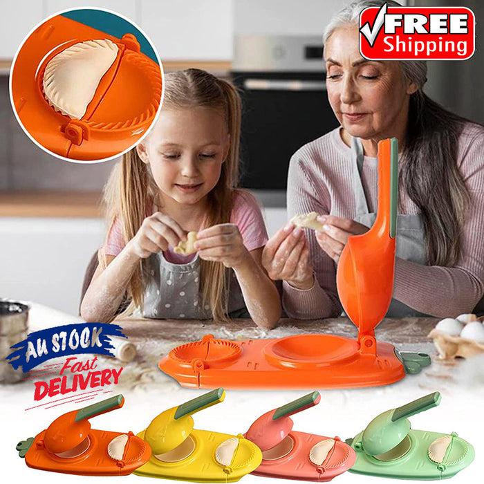 Food Grade PP Dumpling Press with 2 in 1 Dough Mould White