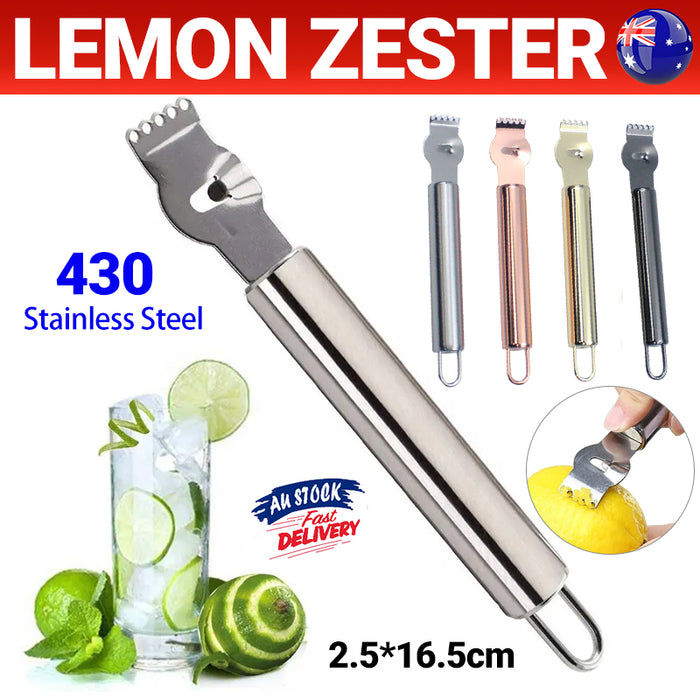 Stainless Steel Lemon Zester Grater With Channel Knife Tool