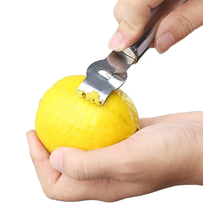 Stainless Steel Lemon Zester Grater With Channel Knife Tool