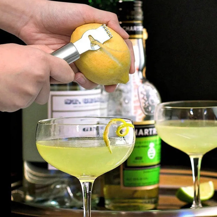 Stainless Steel Lemon Zester Grater With Channel Knife Tool