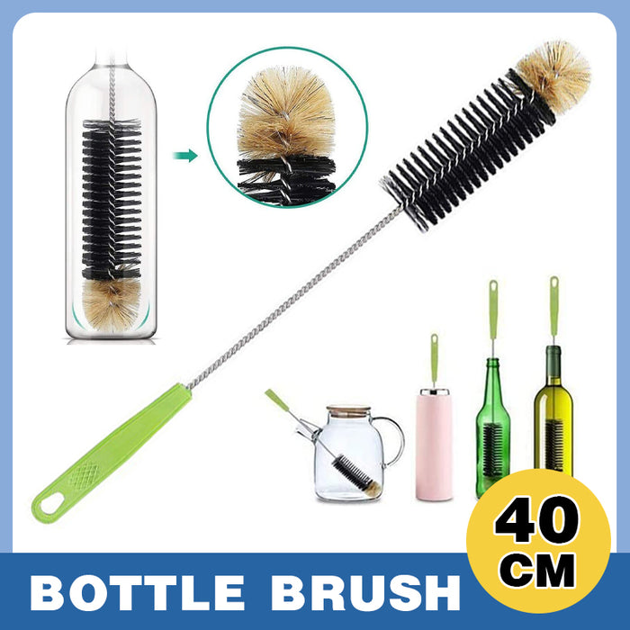Long Handle Bottle Brush 304 Stainless Steel Nylon Bristles 40 cm