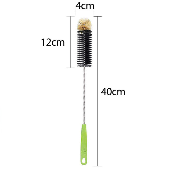 Long Handle Bottle Brush 304 Stainless Steel Nylon Bristles 40 cm